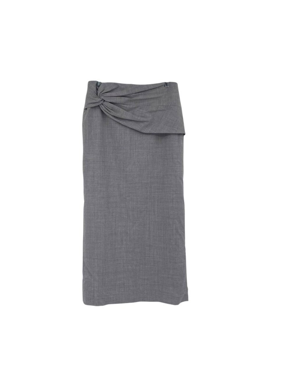 RUE SOPHIE Size M Grey Ginny Knot Waist Norah Midi Skirt Wool Career Business